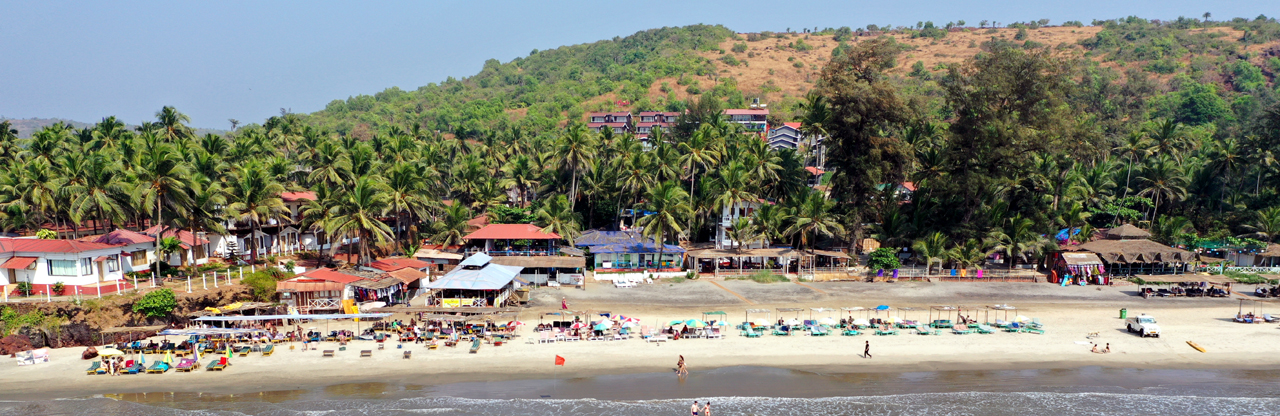 View of Ashwem Beach from the sea