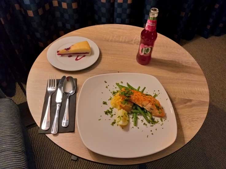 UK Hotel quarantine food dinner of cajun spiced salmon (day 1 UK Quarantine dinner)